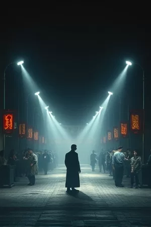 《雾都档案馆》封面：卷宗室长桌上摊开的档案夹，台灯把文字照得发白